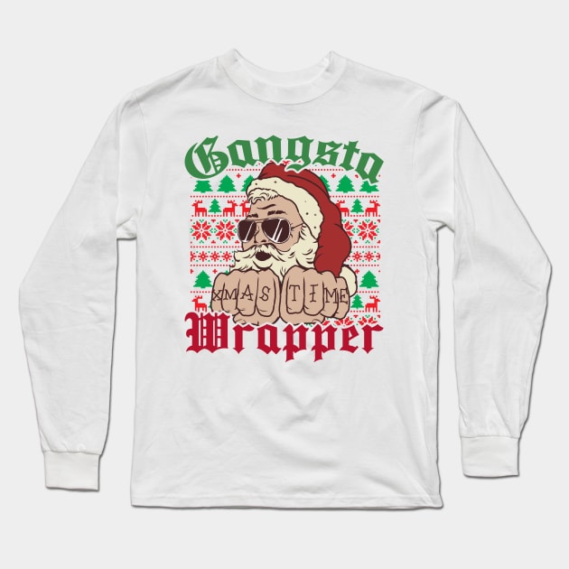 Gangsta Wrapper Long Sleeve T-Shirt by Juniorilson